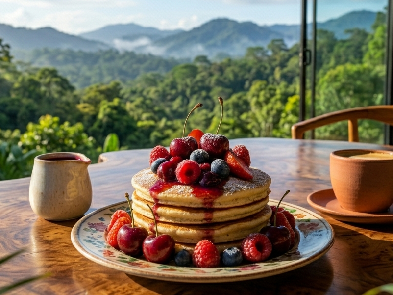 Panquecas com Frutos Vermelhos